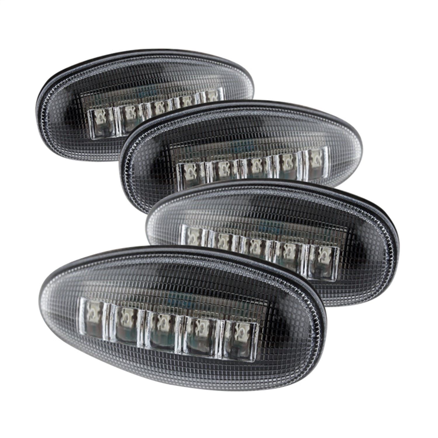 XTUNE POWER 9924675 GMC Sierra Chevy Silverado 99 13 Duy 2 Red LED2 Amber LED Side Fender Lights 4pcs Clear