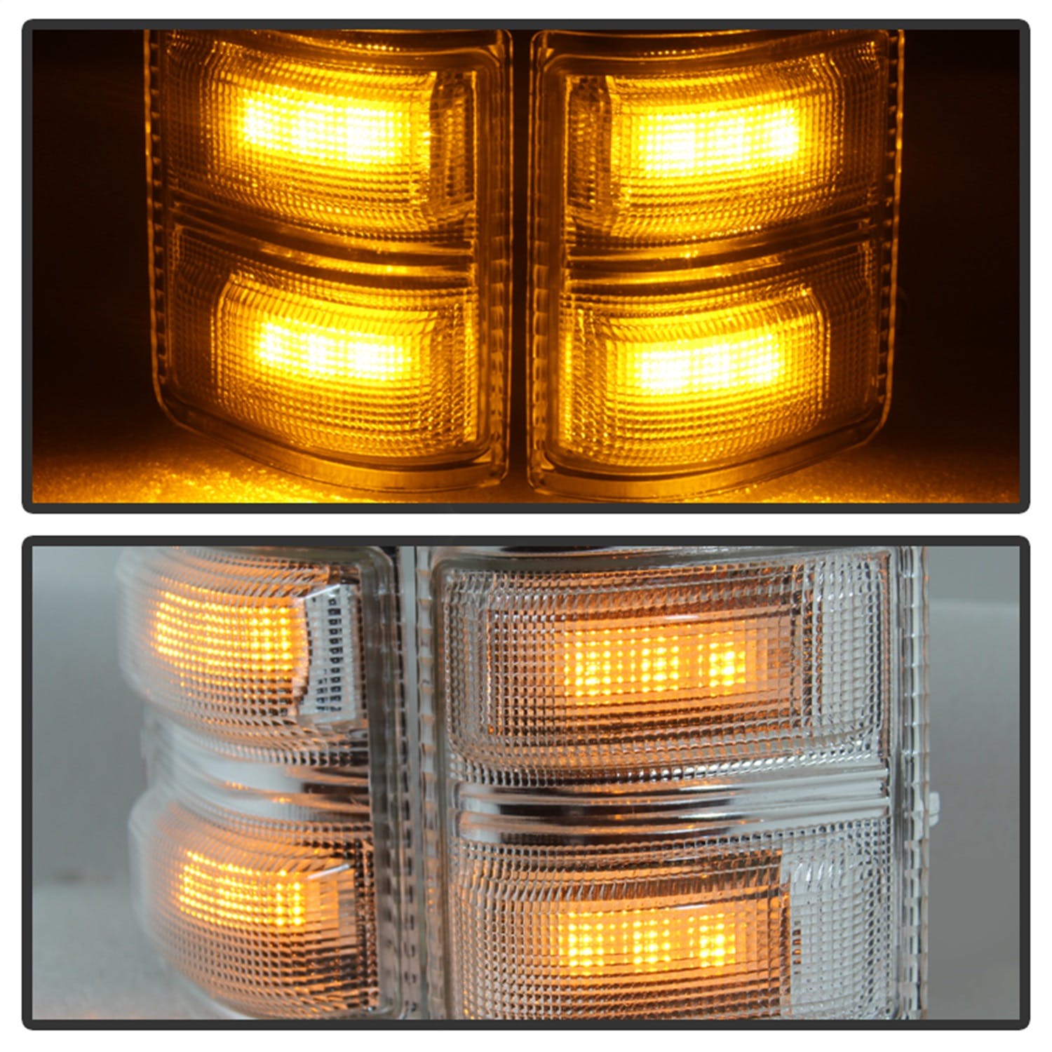 XTUNE POWER 9924736 Ford Superduty 08 14 F250 to F550 Amber LED Mirror Signal Lens Clear