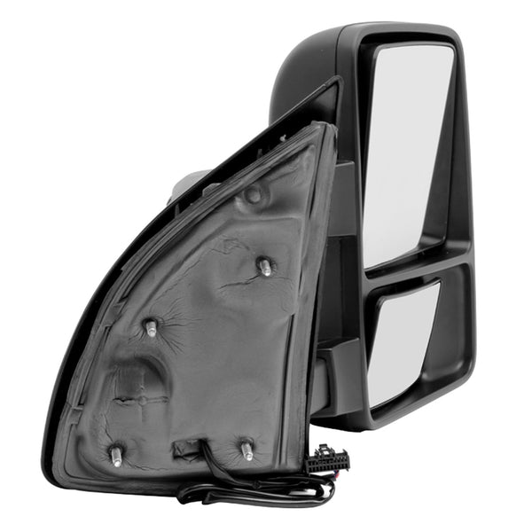 XTUNE POWER 9933134 Ford SuperDuty 99 14 Manual Extendable Manual Adjust Mirror with LED Signal Amber Right