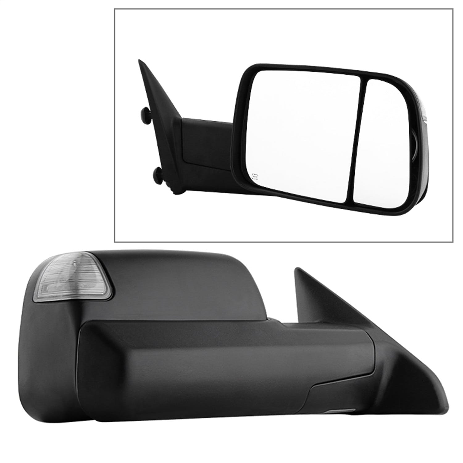 XTUNE POWER 9935602 Dodge Ram 1500 09 12 Manual Extendable POWER Heated Adjust Mirror with LED Signal Black Housing Right Fit: Ram 2500 3500 10 12