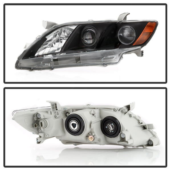 XTUNE POWER 9943225 Toyota Camry 07 09 Halogen OE Headlights Low Beam H11(Not Included) ; High Beam HB3(Not Included) ; Signal 3157NA(Included) Black
