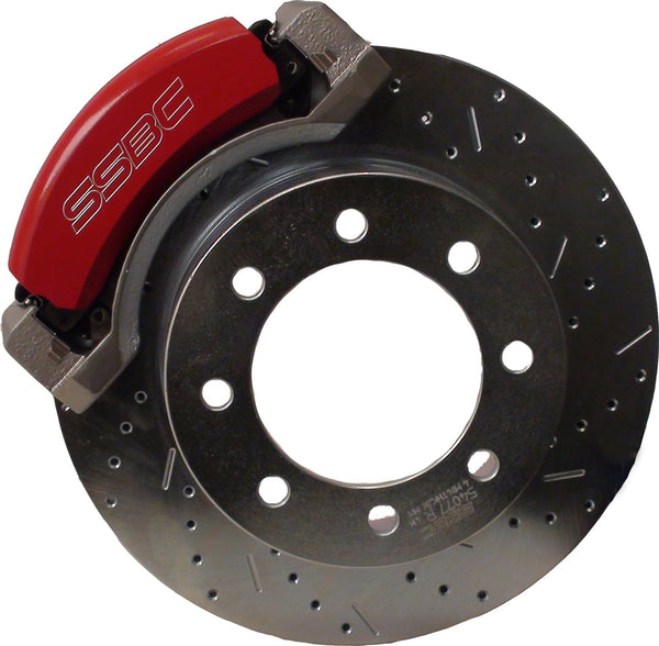 Stainless Steel Brakes A126-66R Disc Brake Kit-Front-3-Piston Tri-Power-14.25in. Rotors-02-11 GM 2500/3500-Red P