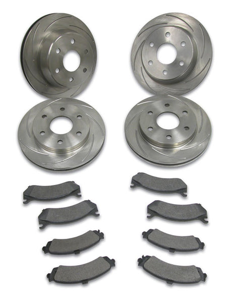 Stainless Steel Brakes A2351022 Short Stop 4 whl 00s GM 1/2t w/OE 2-pis