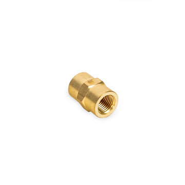 AccuAir Suspension Brass Straight Female Coupling 1/4inchNPT to 1/4inch NPT AA-3647