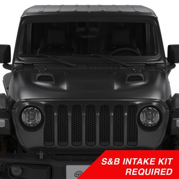 S&B Filters AS-1014 Air Hood Scoop System for 18-20 Wrangler JL Rubicon w/ Intake