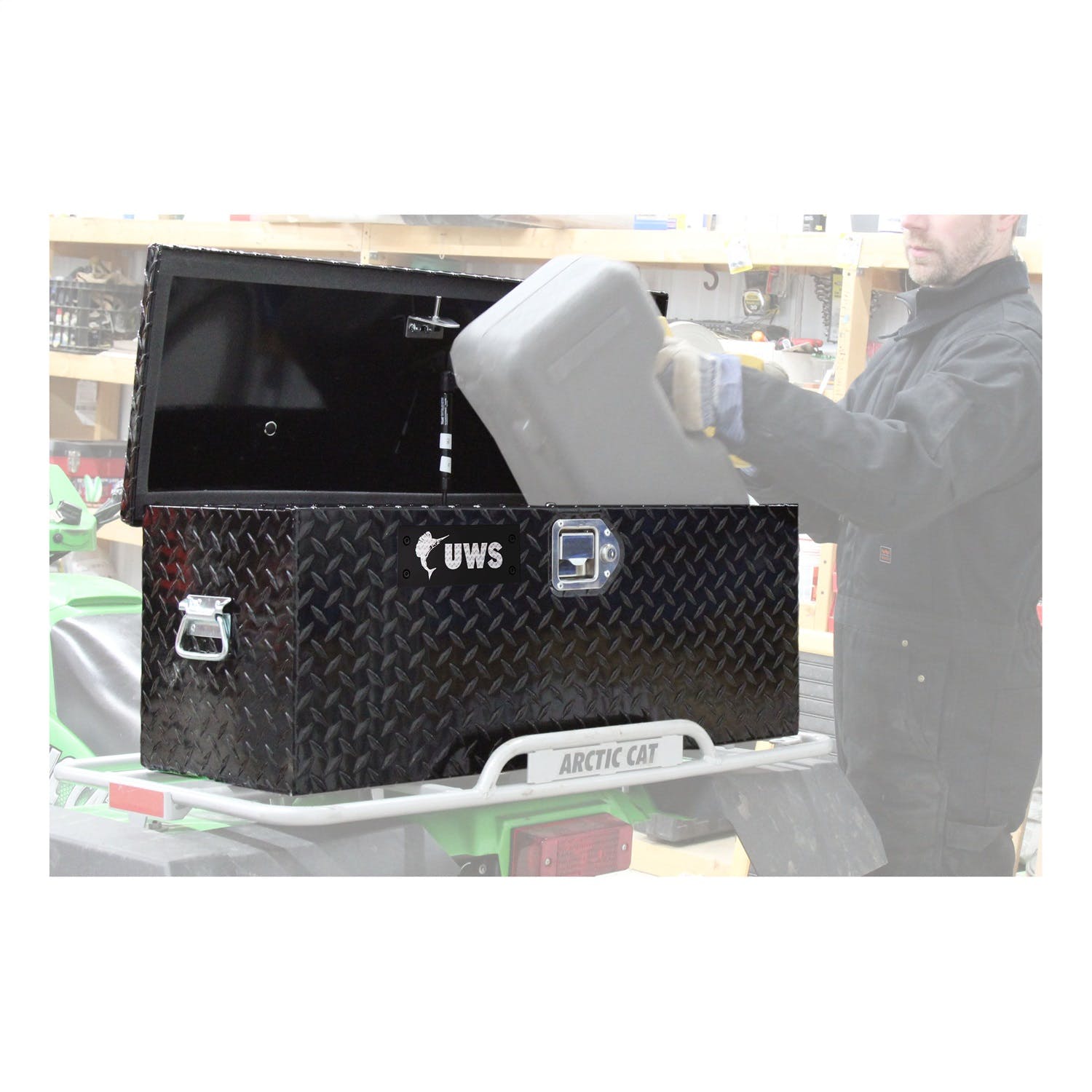 UWS ATV-BLK Aluminum Toolbox For ATVS Black