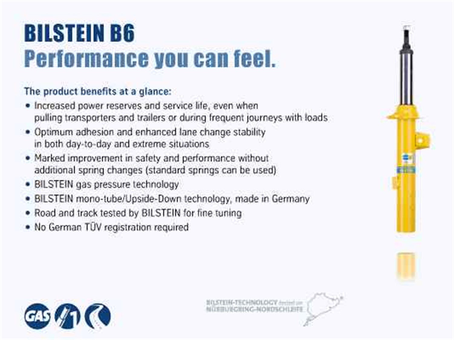 Bilstein 20-070007 B6 Performance-Shock Absorber
