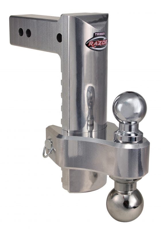 TRIMAX TRZ10ALHD 10 inch Pin and Clip Aluminum Drop Hitch For 2-1/2 inch Receivers-Dual Ball Included
