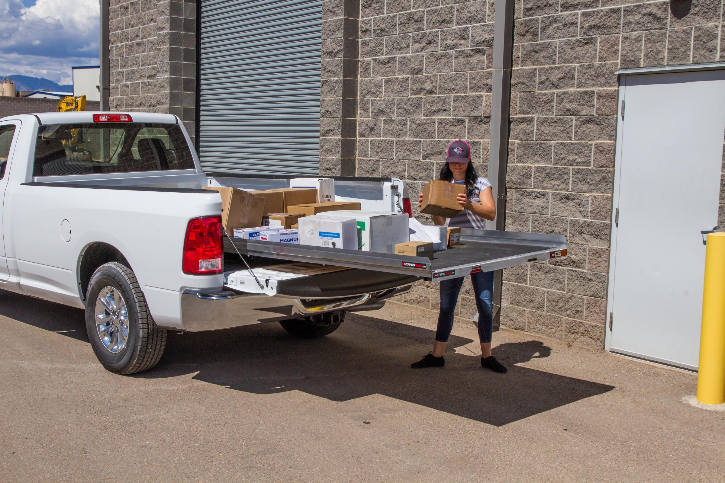 DECKED CG1000-9548 Slide Out Cargo Tray, 1000 lb capacity, 65% Ext, 6 bearings, Alum Tie-Down Rails