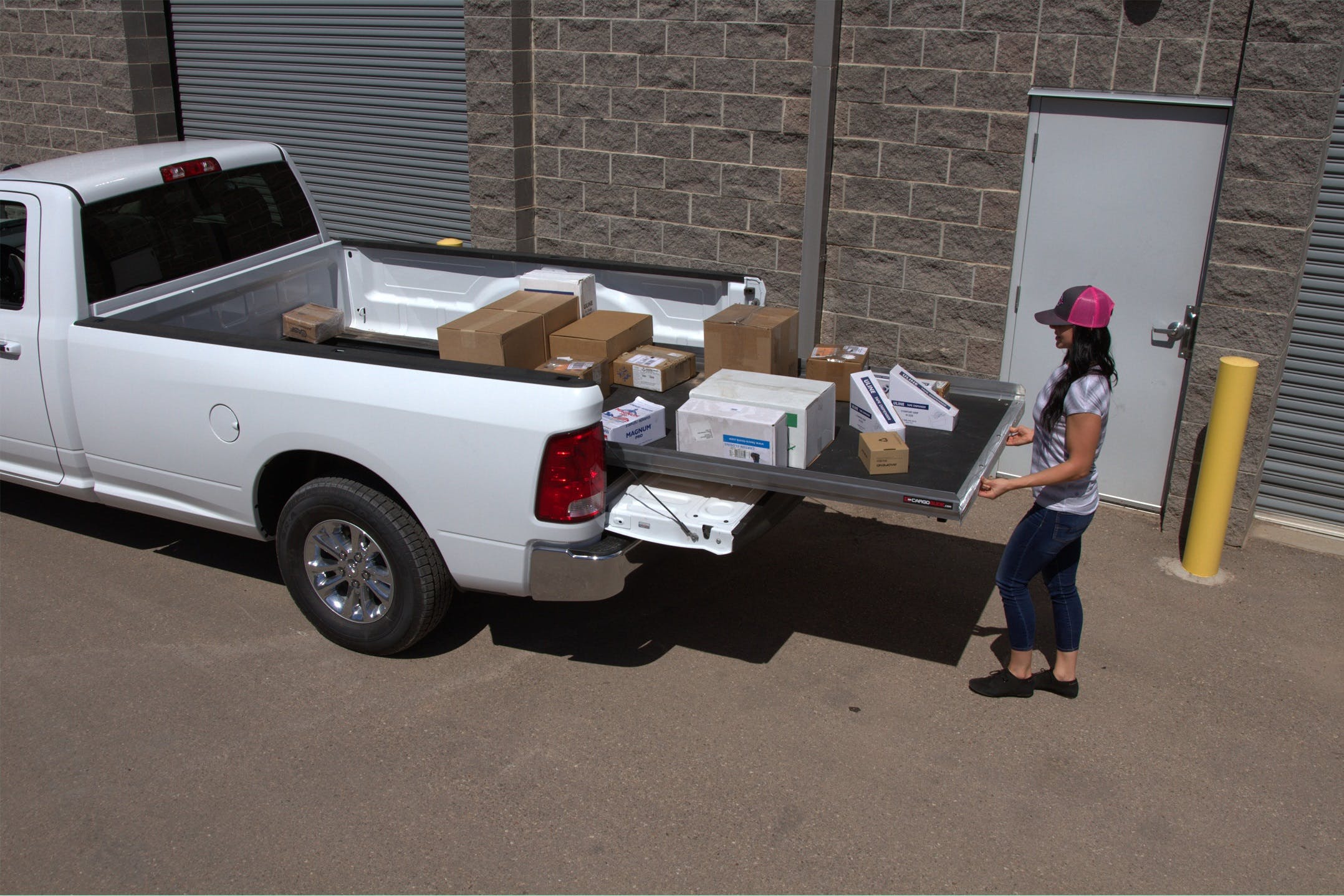 DECKED CG1000-7348 Slide Out Cargo Tray, 1000 lb capacity, 70% Ext, 6 bearings, Alum Tie-Down Rails