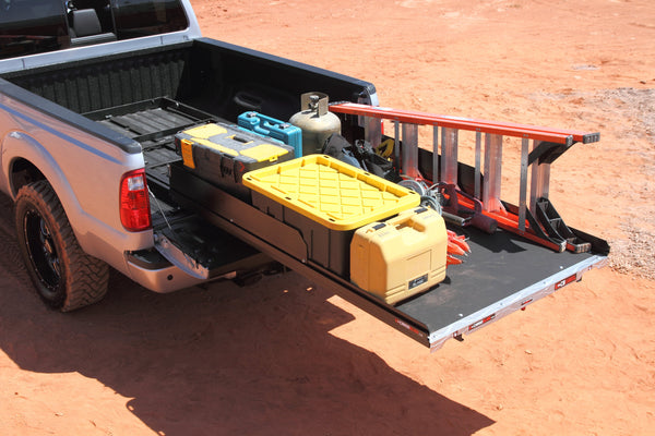 DECKED CG1500XL-6348 Slide Out Cargo Tray, 1500lb capacity, 100% ext 28 bearings, Alum Tie-Down Rails