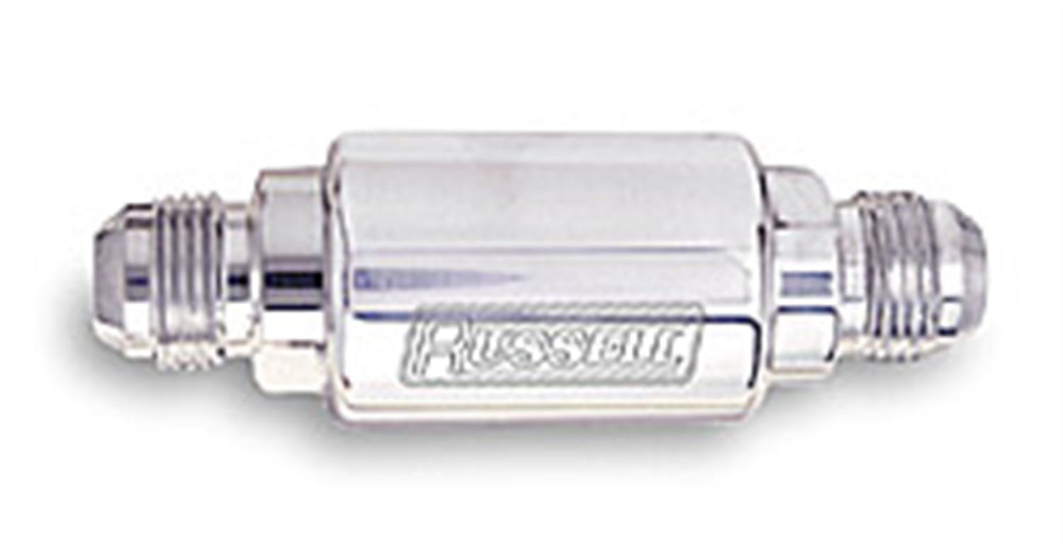 Russell 650140 Polished Billet Aluminum Fuel Filter # 6