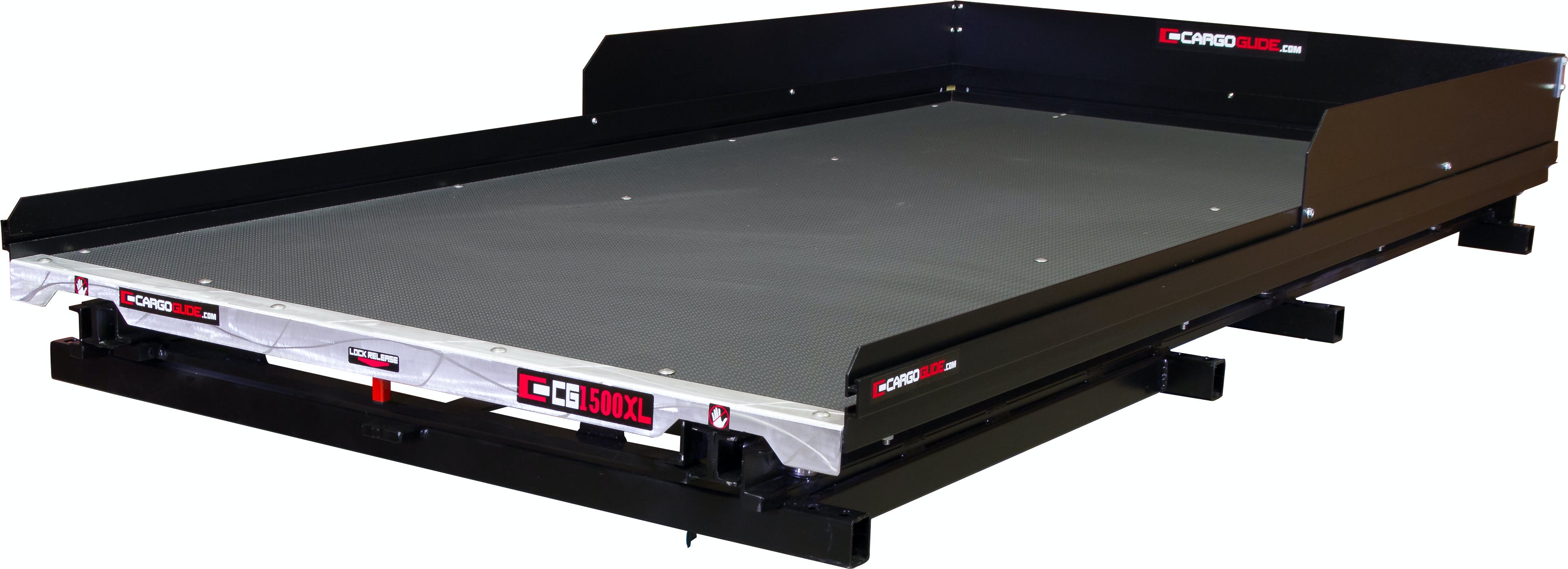 DECKED CG1500XL-6348 Slide Out Cargo Tray, 1500lb capacity, 100% ext 28 bearings, Alum Tie-Down Rails