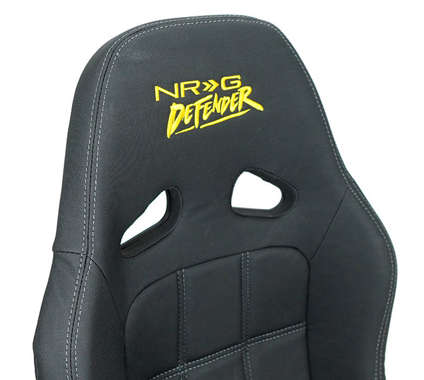 NRG Innovations Defender Suspension Seat with Side Mount Bracket - Grey DF-100GY