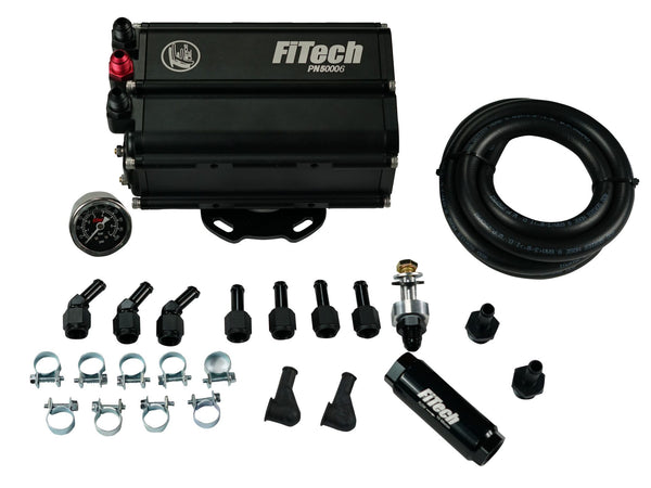 FiTech 93552 Go EFI 4 600 HP Matte Blk EFI System w/ Force Fuel Mini Delivery Master Kit and Go