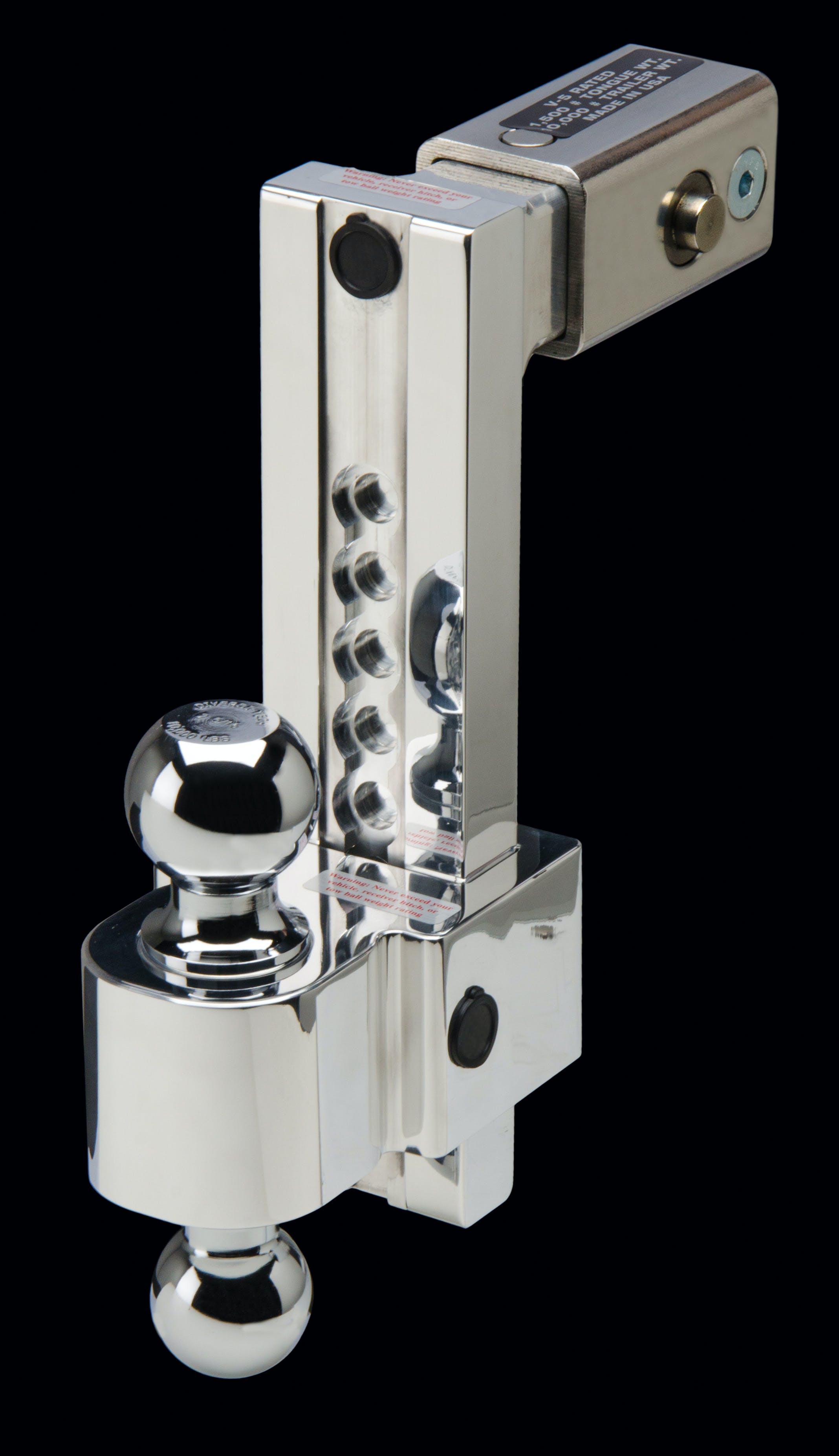 Fastway 44-00-4906 10" with 2.5" Shank Adjustable Locking Ball Mount 2" and 2 5/16" Chromed Balls