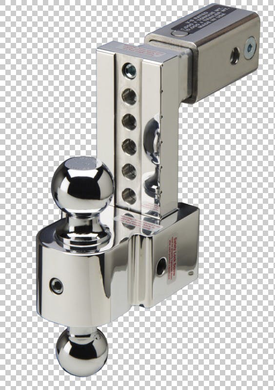 Fastway 47-00-3606 6" with 2.5" Shank Adjustable Solid Tow Ball Mount 2" and 2 5/16" Chromed Balls