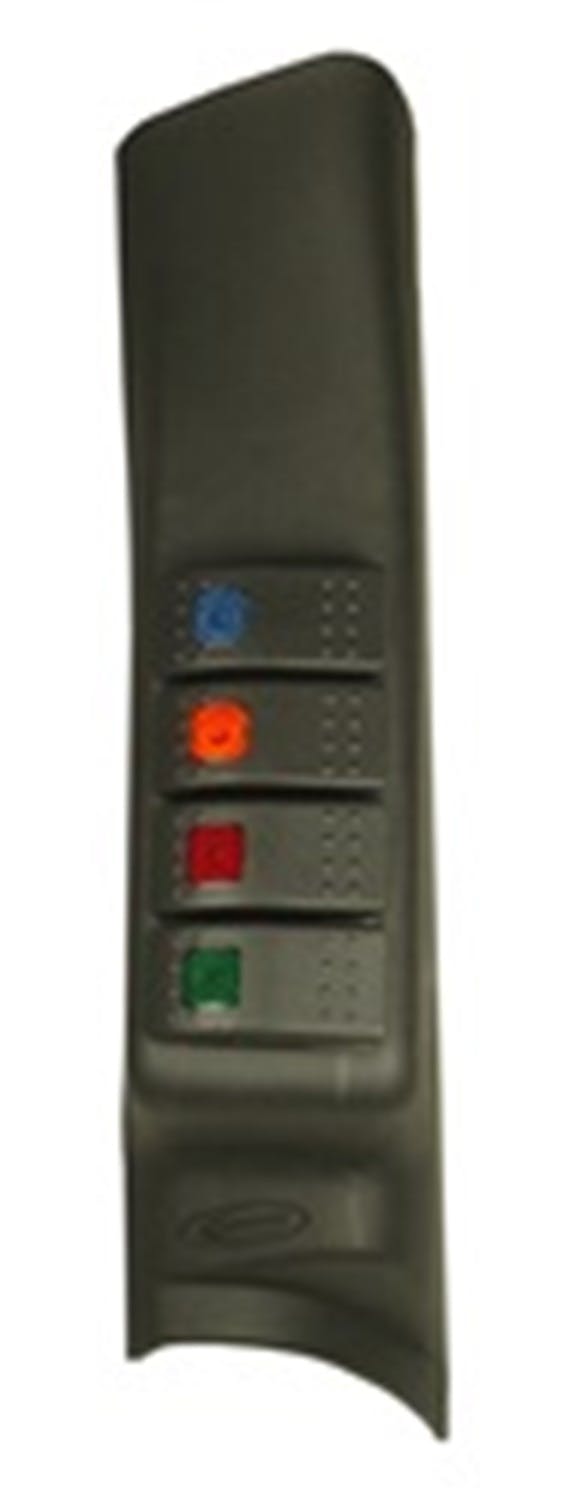 Daystar KJ71044BK A-Pillar Switch Pod; Black (Includes 4 Switches)
