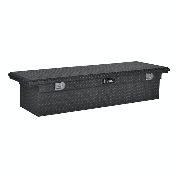 UWS TBS-72-LP-MB 72 inch Aluminum Single Lid Crossover Toolbox Low Profile Matte Black