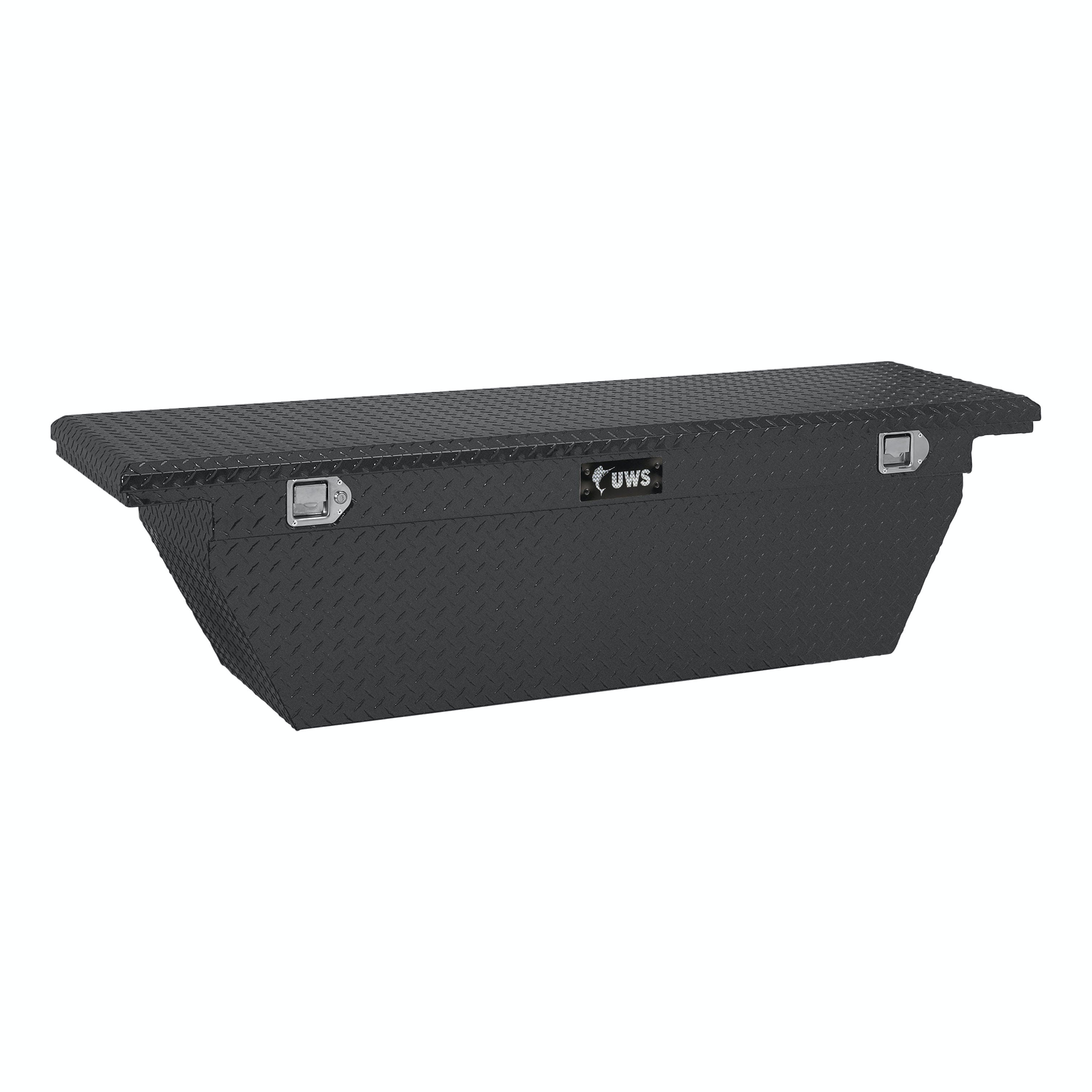 UWS TBSD-69-A-LP-MB 69 inch Aluminum Single Lid Crossover Toolbox Deep Low Profile Angled Matte Black