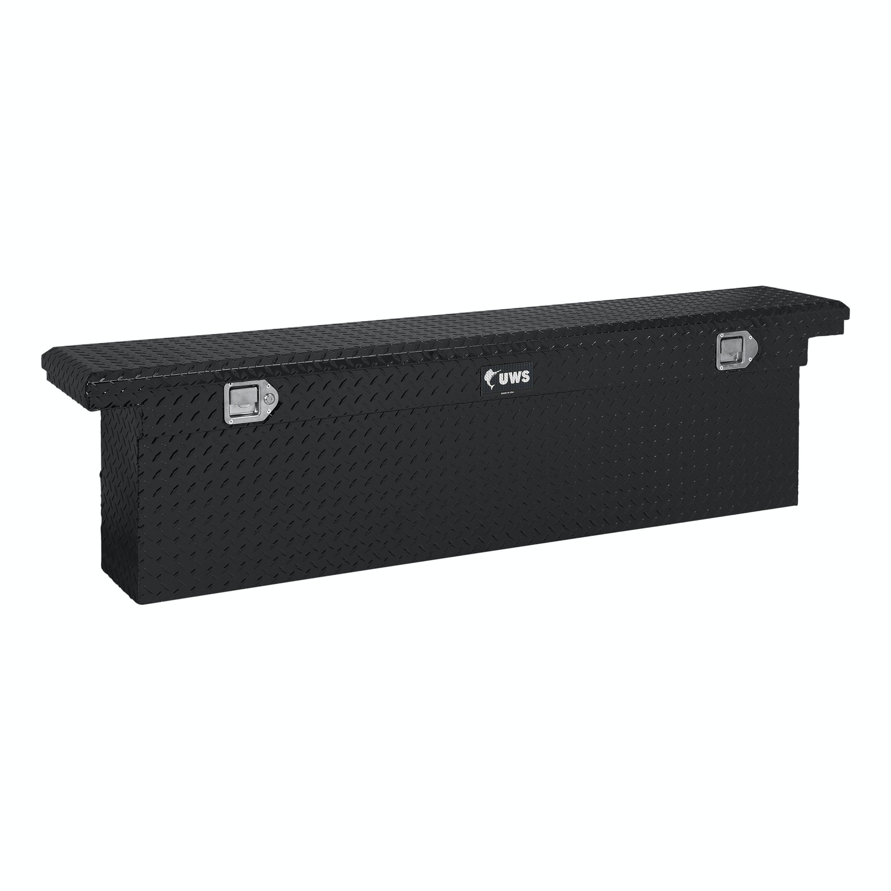 UWS TBSD-69-SL-LP-B 69-inch Aluminum Single Lid Crossover Toolbox Deep Slim Line Low Profile Black