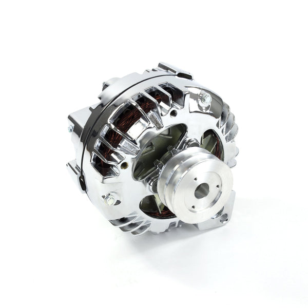 Top Street Performance ES1013C Alternator - Mopar, 100 AMP, 2 Groove V-Belt, 1 Wire Setup, Chrome