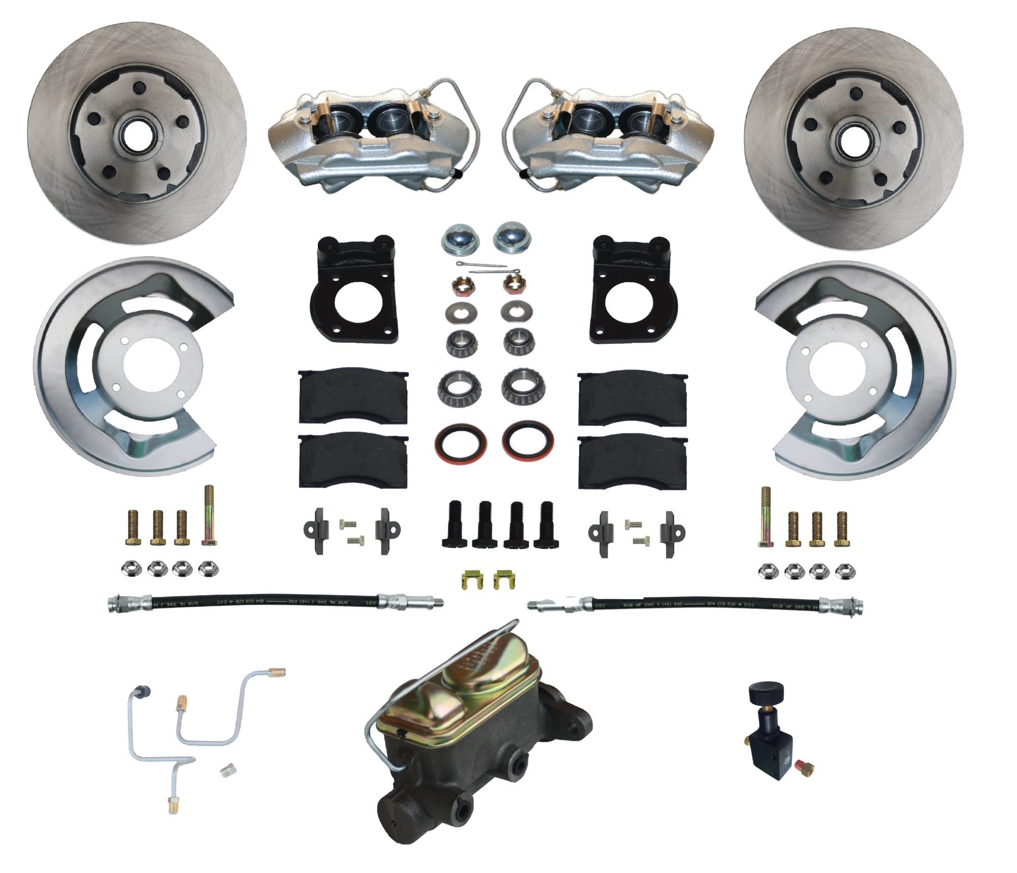 LEED Brakes FC0001-405LK Manual Front Disc Brake Conversion Kit w/ Brake line Kit