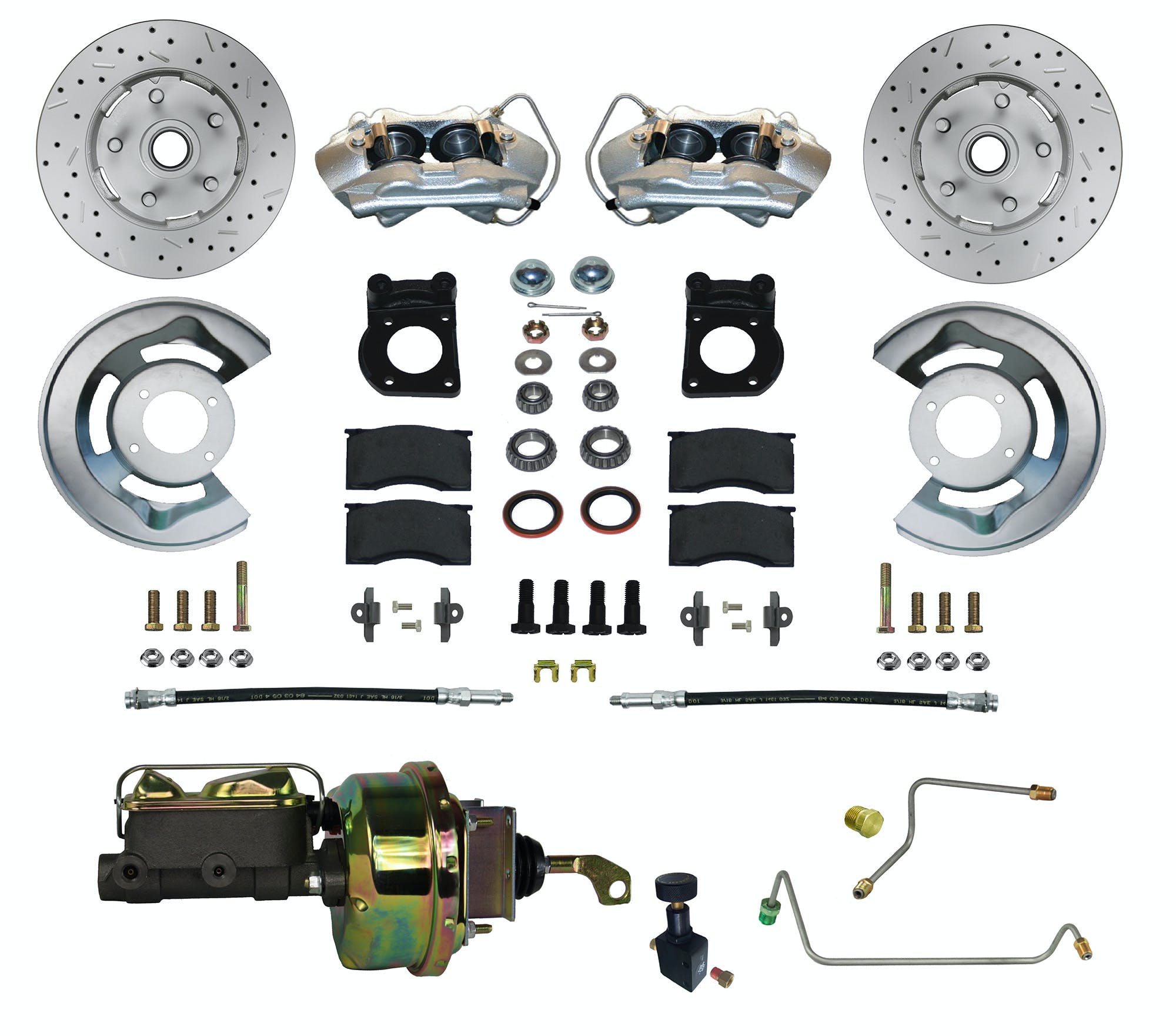 LEED Brakes FC0001-H405MX 64-66 Mustang Front Disc Brake conversion Kit, Factory Manual Transmission Car