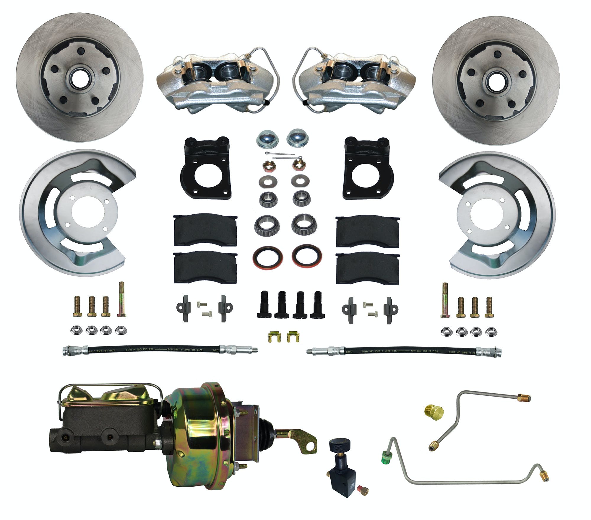 LEED Brakes FC0001-H405M 64-66 Mustang Front Disc Brake conversion Kit, Factory Manual Transmission Car