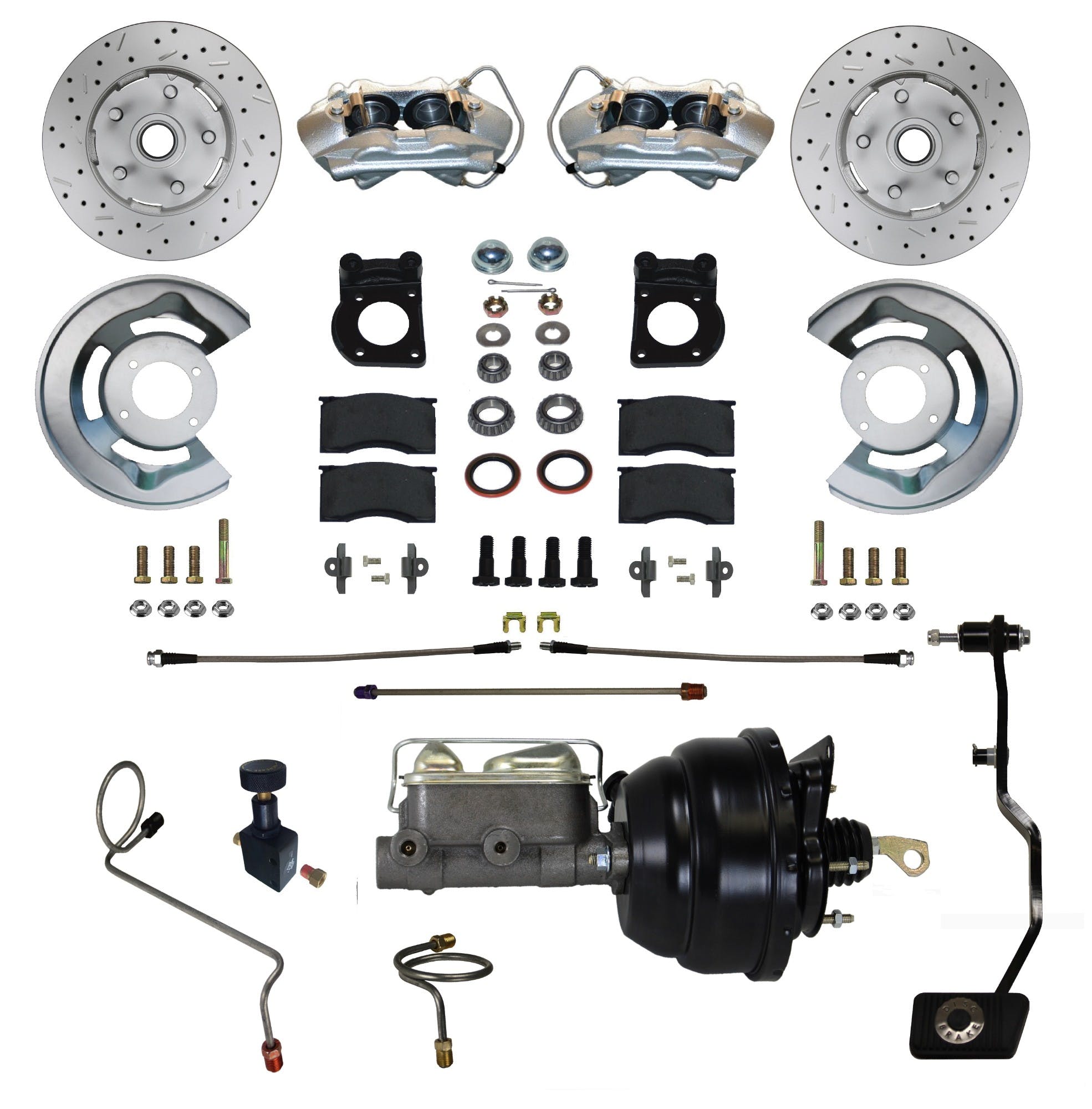 LEED Brakes FC0002-X405MX Power Front Disc Brake Conversion Kit - Manual Trans w/ MaxGrip XDS