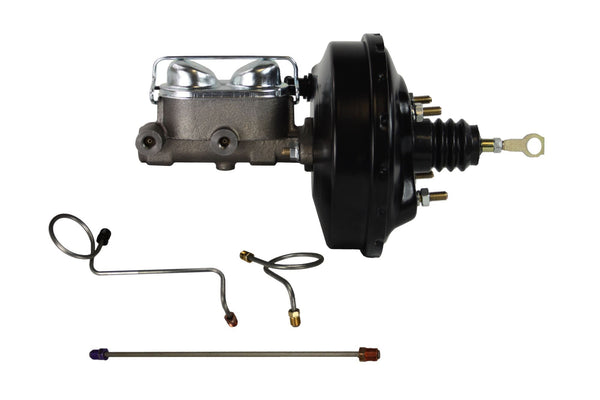 LEED Brakes FC0040HK Hydraulic Kit, Power Drum Brakes, 9 inch Black Booster Cast Iron Master Cylinder