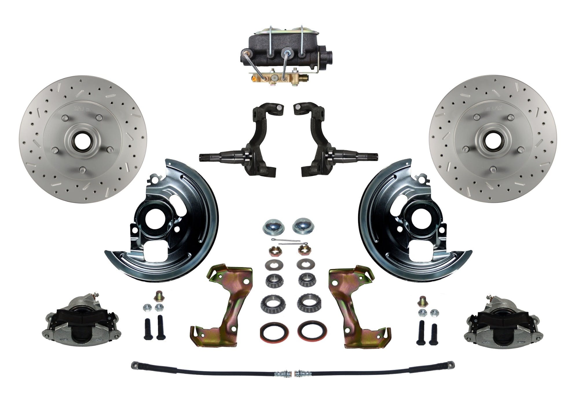 LEED Brakes FC1002-381X Manual Front Disc Conversion Kit - Disc/Drum  - MaxGrip XDS