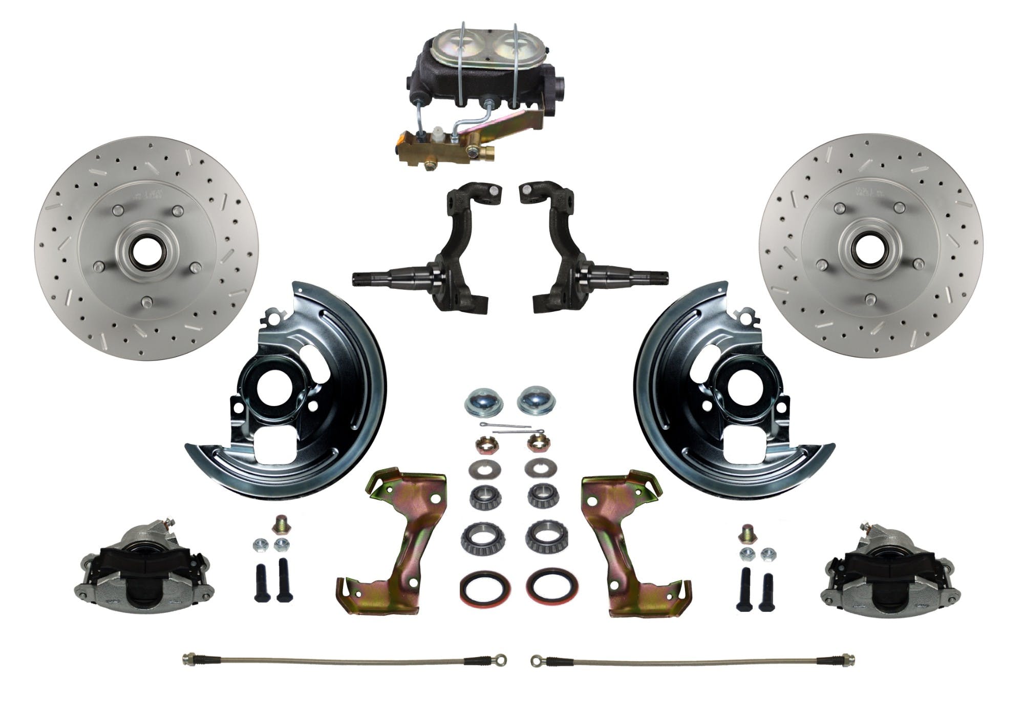 LEED Brakes FC1002-3A1X Manual Front Disc Conversion Kit - Disc/Drum  - MaxGrip XDS