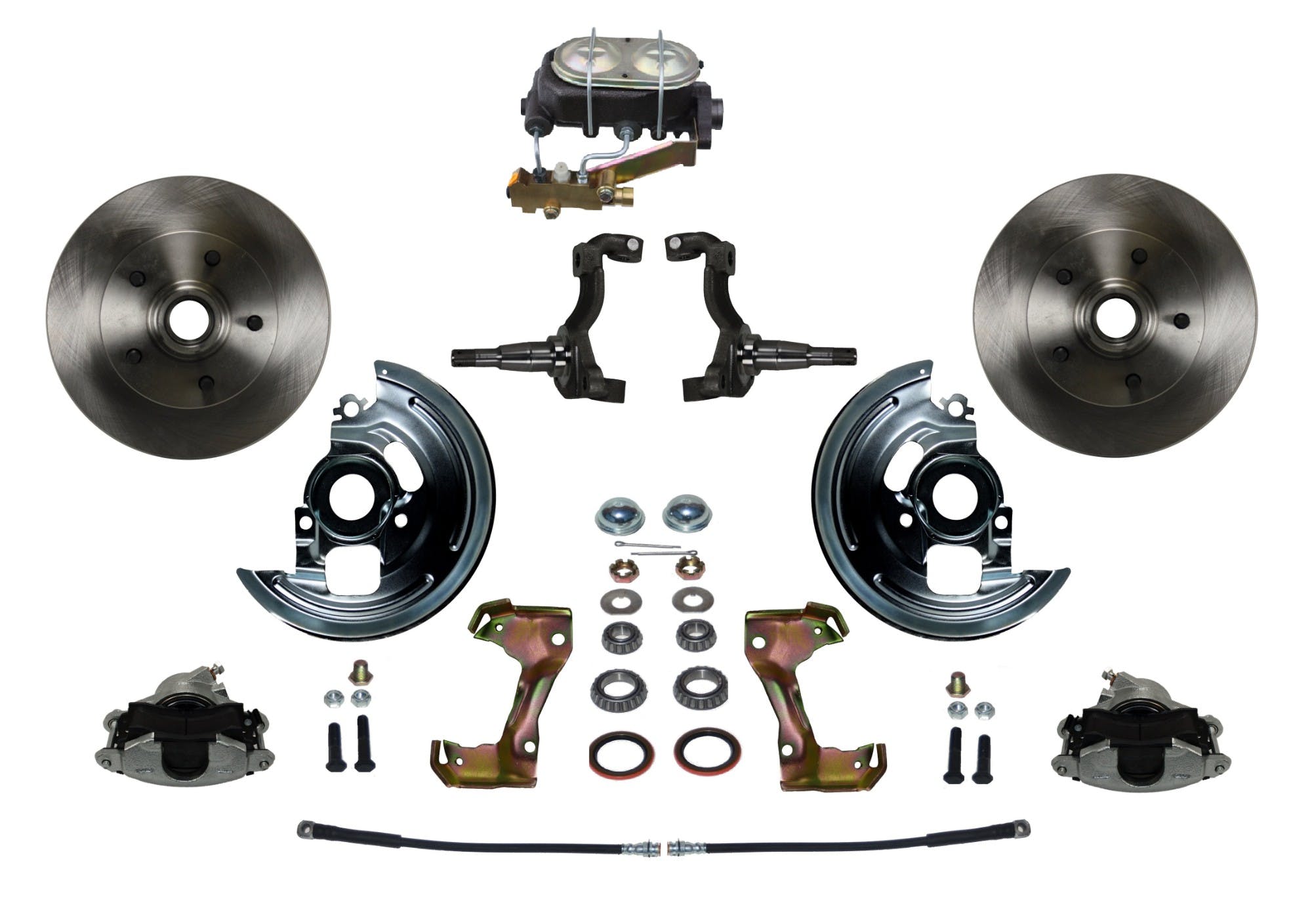 LEED Brakes FC1002-3A1 Manual Front Disc Conversion Kit Disc/Drum Bottom Mount