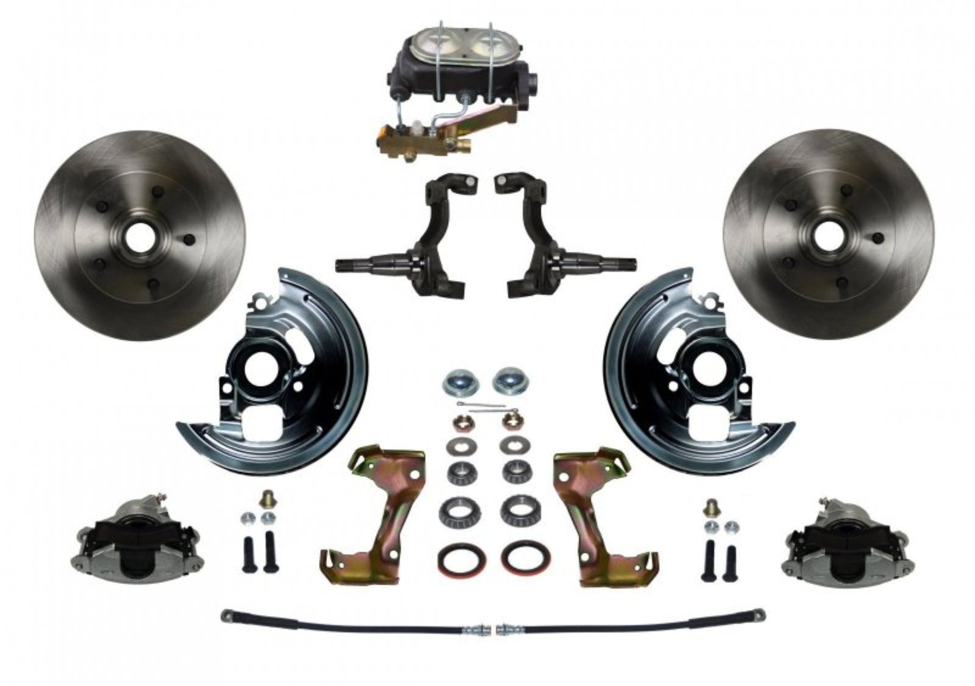 LEED Brakes FC1002-3A3 Manual Front Disc Conversion Kit Disc/Disc Bottom Mount