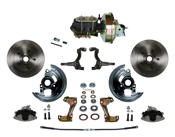 LEED Brakes FC1002-E181 Power Front Disc Kit - 9 in - Disc Drum - Zinc