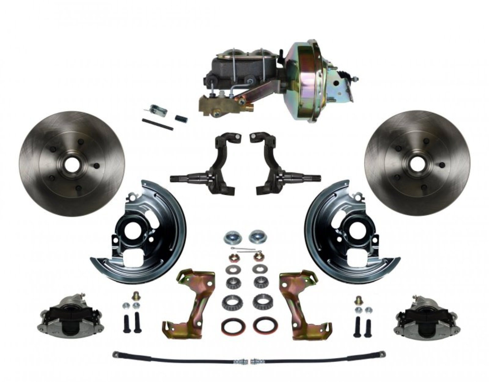 LEED Brakes FC1002-E1A1 Power Front Disc Kit - 9 in - Disc Drum - Zinc