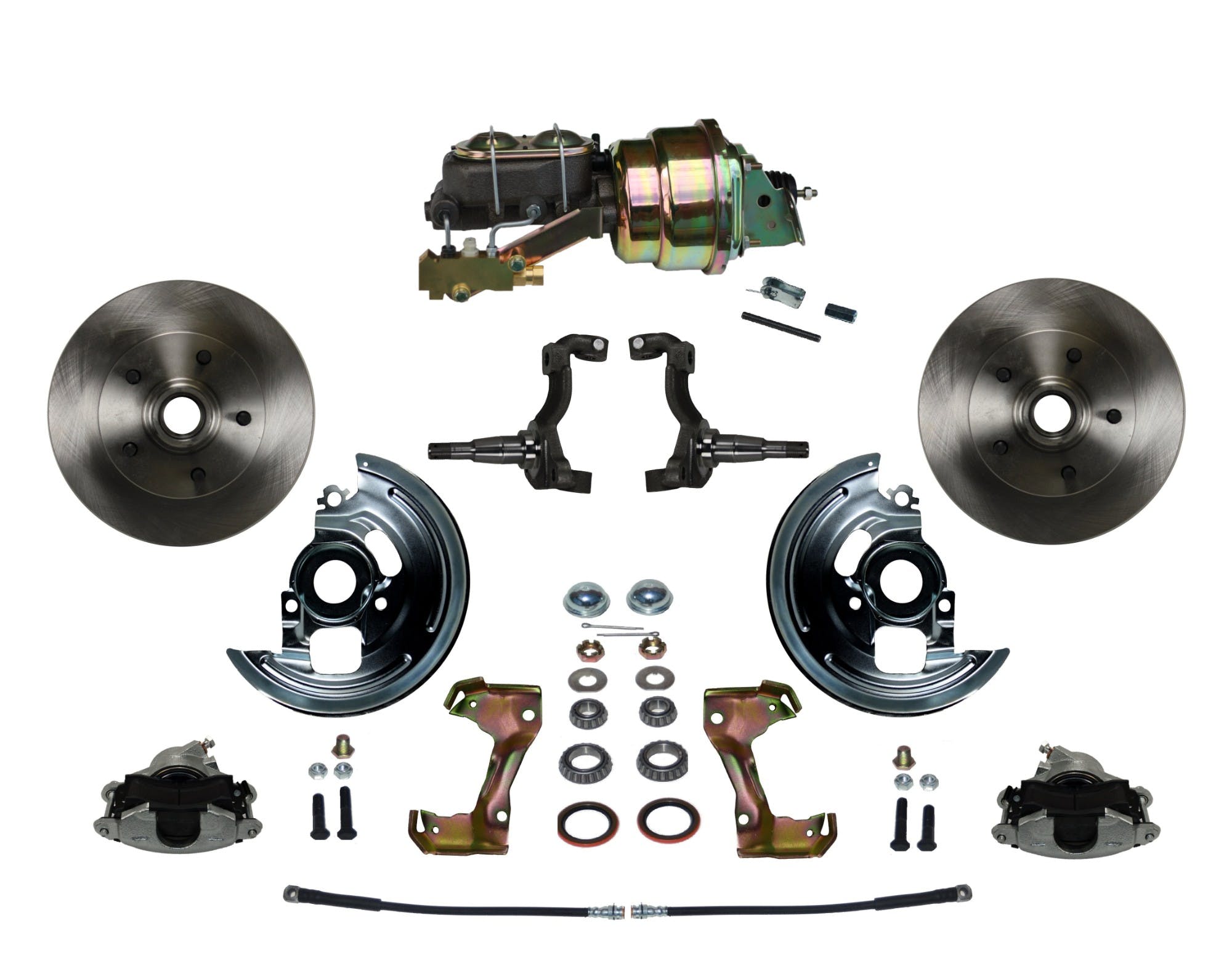 LEED Brakes FC1002-K1A1 Power Front Disc Kit - 7 in - Disc Drum - Zinc