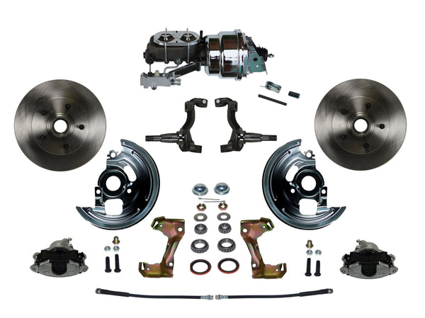 LEED Brakes FC1002-LBB2 Power Front Disc Kit - 7 in - Disc Drum - Chrome