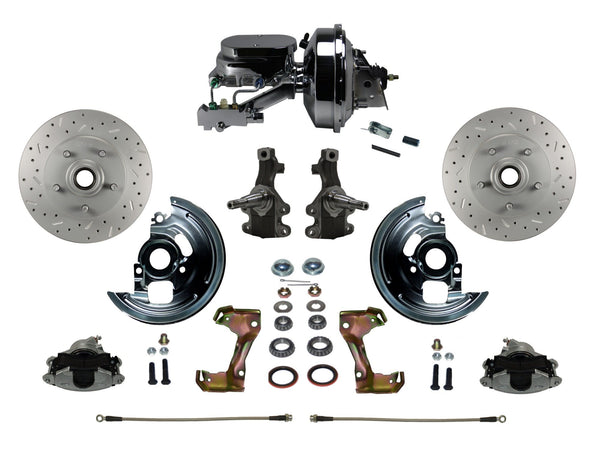 LEED Brakes FC1003-F6B4X Power Front Disc Kit - 9 in - Disc Disc - MaxGrip XDS - Chrome