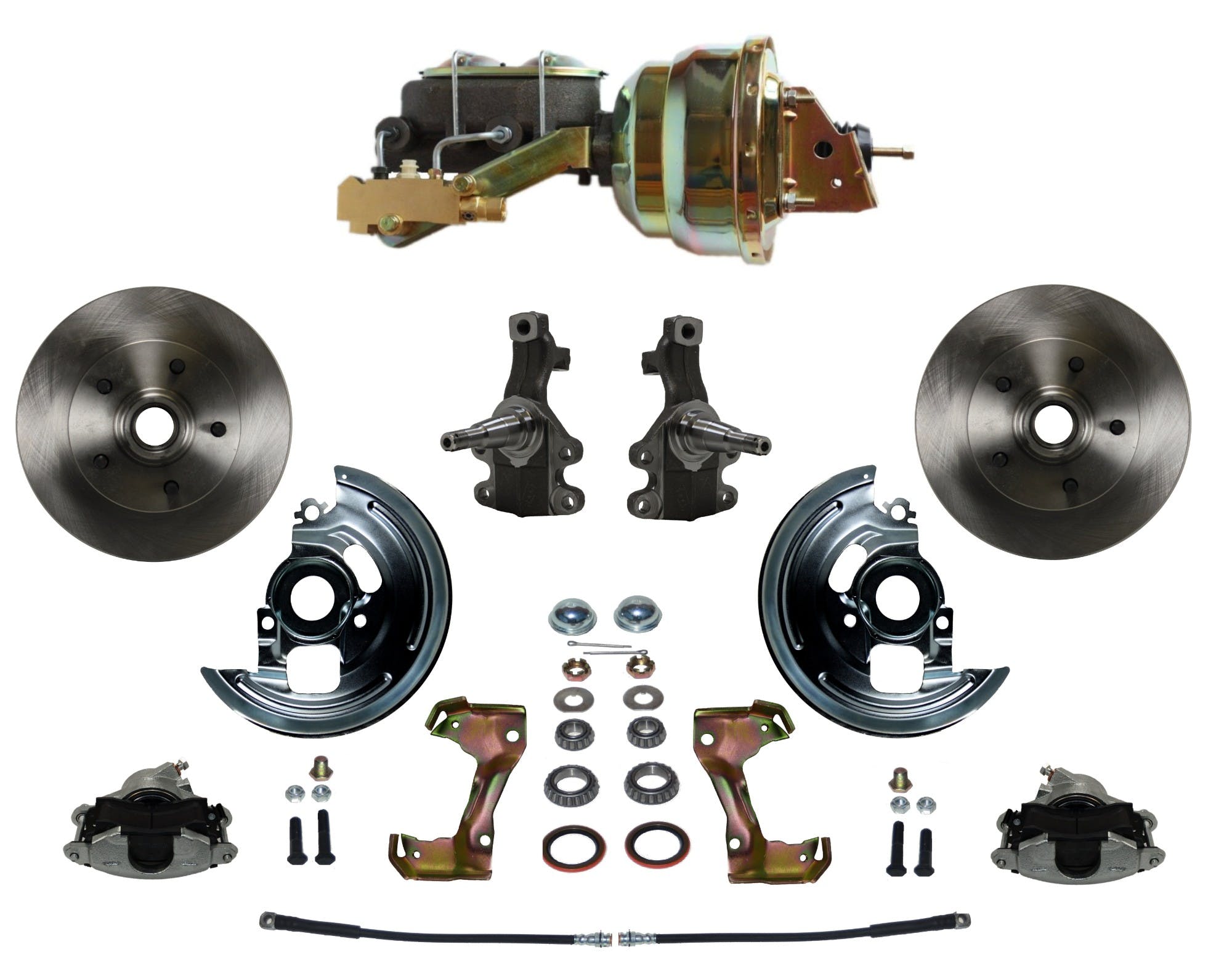 LEED Brakes FC1003-M1A1 Power Front Disc Kit - 8 in - Disc Drum - Zinc
