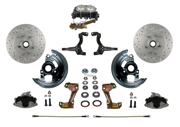 LEED Brakes FC1006-3A3X Manual Front Disc Conversion Kit - Disc/Disc  - MaxGrip XDS