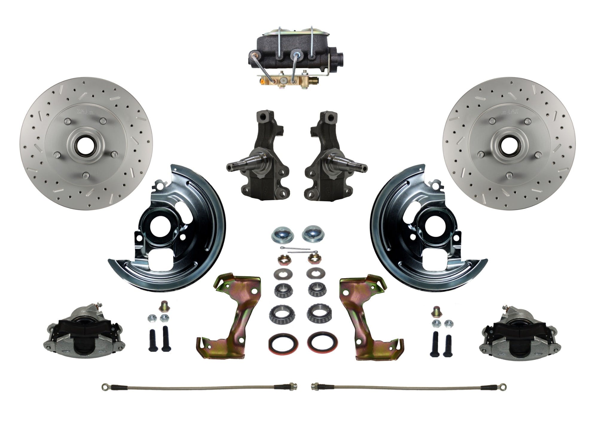 LEED Brakes FC1007-381X Manual Front Disc Conversion Kit - Disc/Drum  - MaxGrip XDS