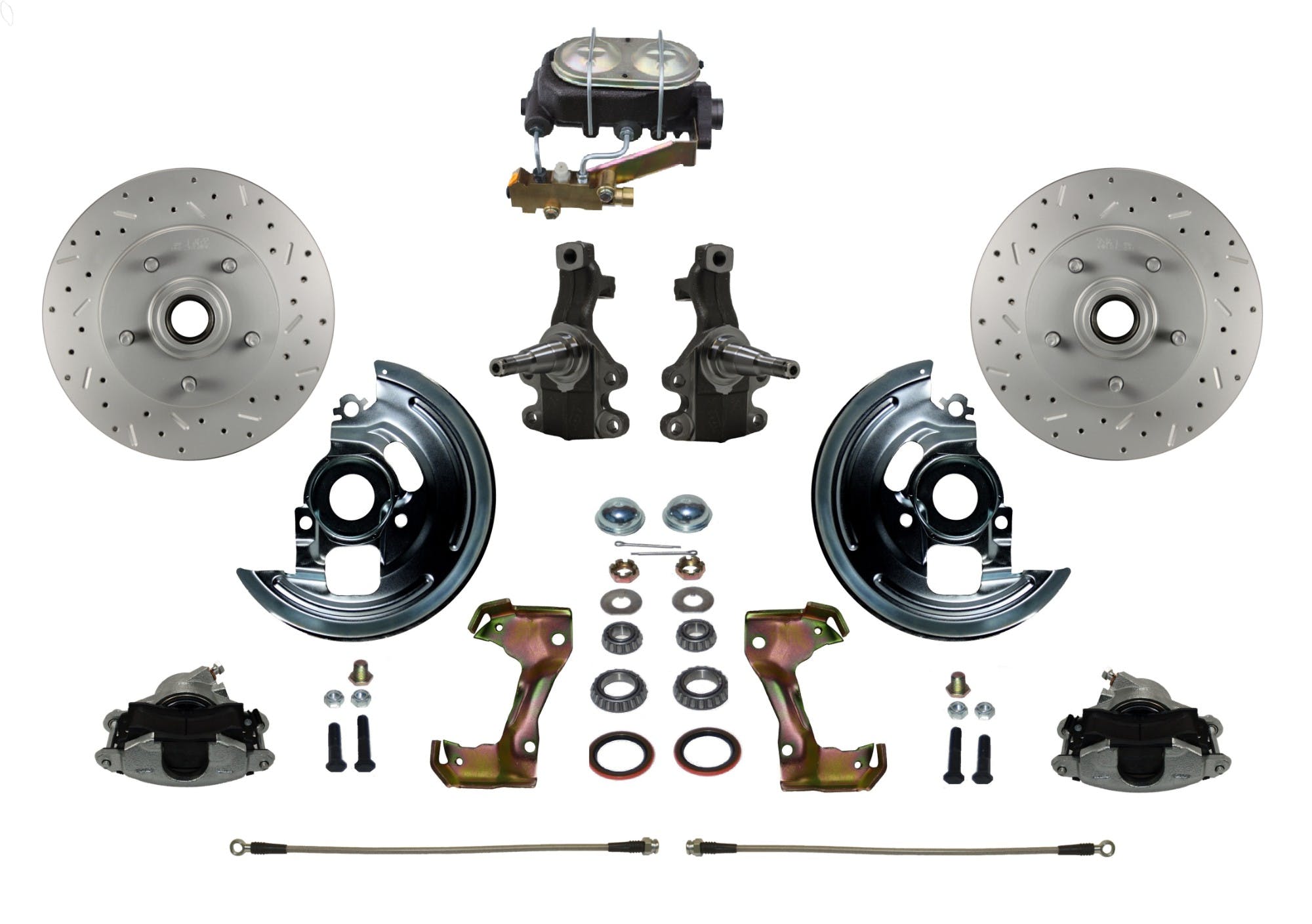 LEED Brakes FC1007-3A1X Manual Front Disc Conversion Kit - Disc/Drum  - MaxGrip XDS