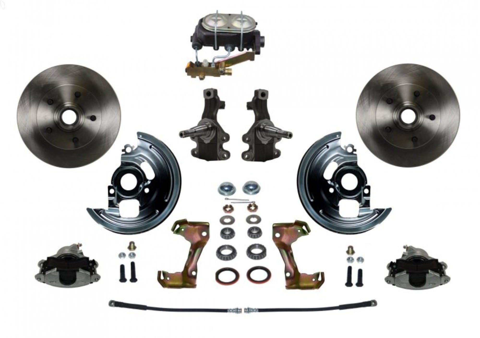 LEED Brakes FC1007-3A1 Manual Front Disc Conversion Kit - Disc/Drum