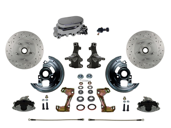 LEED Brakes FC1007-F05X Manual Front Disc Conversion Kit - Adj Valve - MaxGrip - Chrome