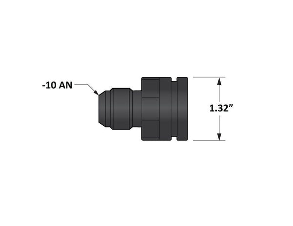 Fleece Performance Adapter Fitting -10AN Male to 1.325 Inch Bore pn fpe-34224-b