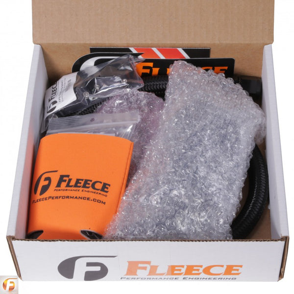 Fleece Performance Cummins Coolant Bypass Kit 7.5-18 6.7L with Stainless Steel Braided Line pn fpe-clntbyps-cummins-6-7-ss