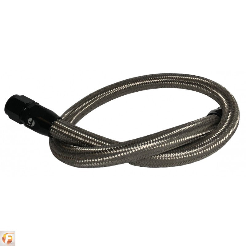 Fleece Performance 39.50 Inch 12 Valve Cummins Coolant Bypass Hose Stainless Steel Braided pn fpe-clntbyps-hs-12v-ss