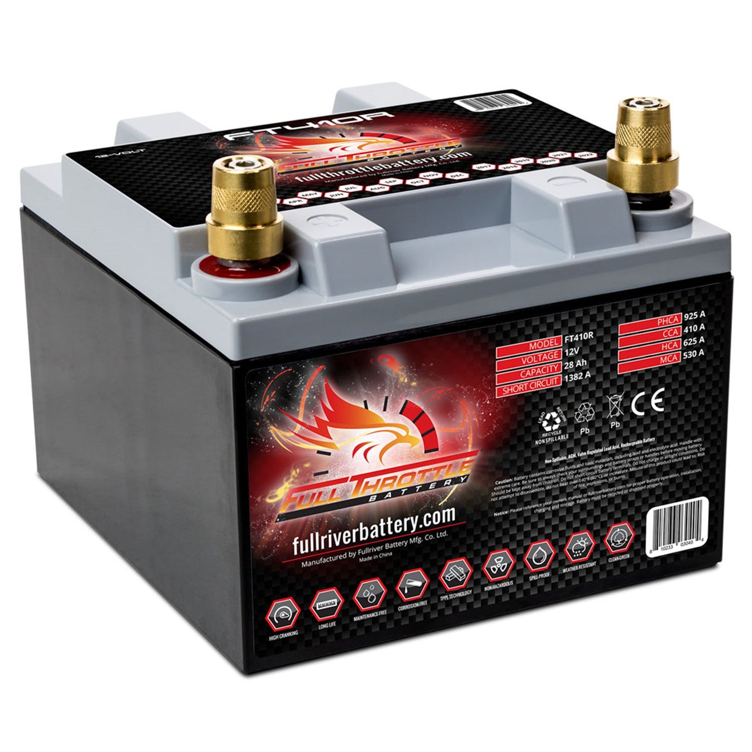 Fullriver Battery FT410L Full Throttle 12V Power Sports Battery
